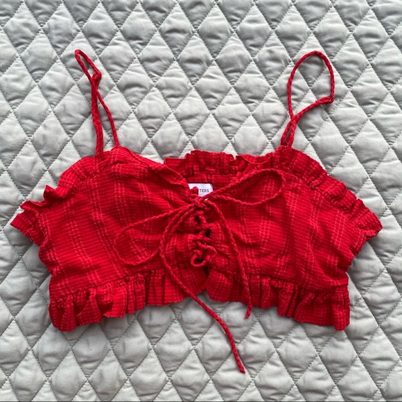 Urban Outfitters Tops - Red Urban Outfitters Cropped Tank Top